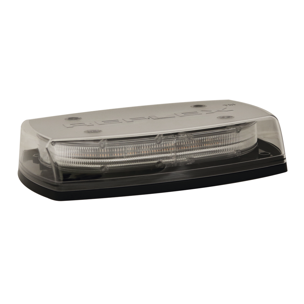Mini barra de luces domo claro y led ámbar/verde de montaje permanente