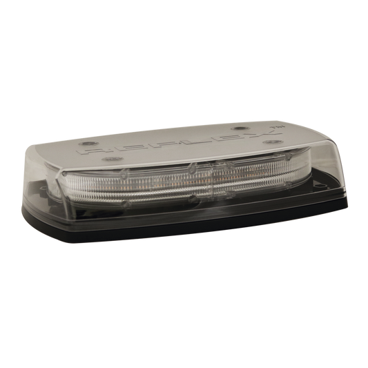 Mini barra de luces domo claro y led ámbar/verde de montaje permanente