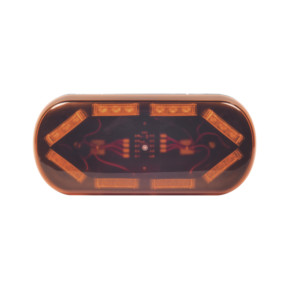 Mini Barra con 24 LED, Color Ámbar Con Montaje Magnético y de Succión