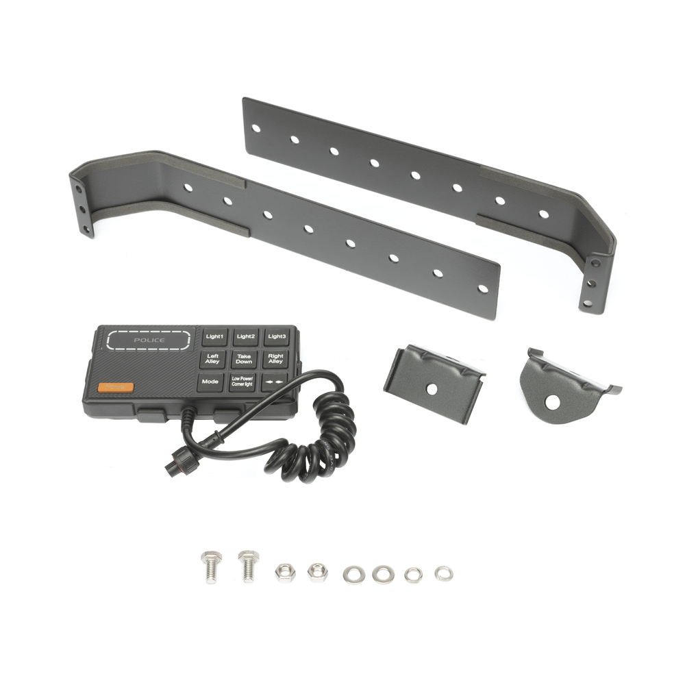 Barra de luces de 47" azul, 88 LED, con control de tráfico en color azul, ideal para equipar unidades de seguridad pública