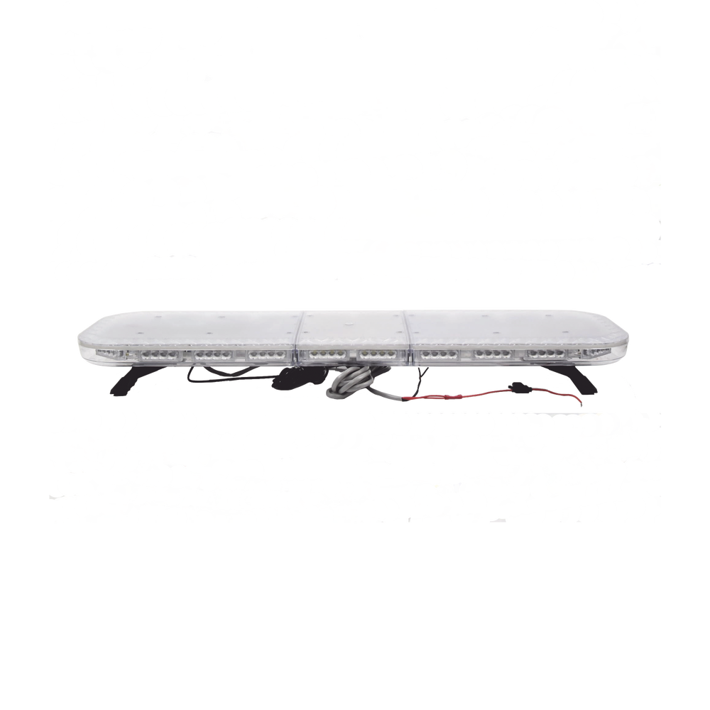 47" Red/Blue Lightbar with Clear Domes, 88 LEDs, with red/blue traffic control, ideal for equipping public safety units