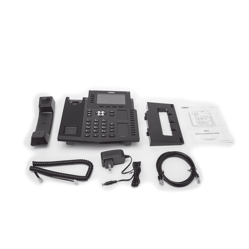 Enterprise IP Phone with European Standards, 20 SIP lines with color LCD display, 60 DSS/BLF keys, Gigabit ports, IPv6, Opus and 3-way conferencing, PoE/DC