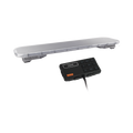 Barra de luces LED de 46" Rojo/Azul/Ambar , De 132 LEDs, Sirena, Bocina y Controlador Incluido, Ideal para Equipar Unidades de Seguridad Publica