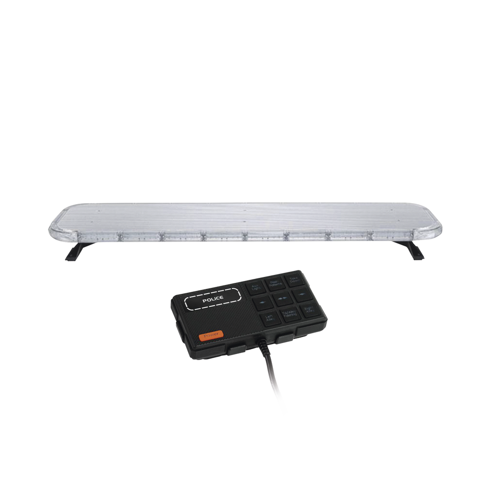 Barra de luces LED de 46" Rojo/Azul , De 132 LEDs, Controlador Incluido, Ideal para Equipar Unidades de Seguridad Publica