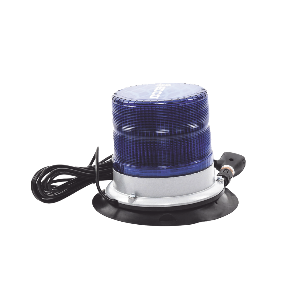 Baliza led pulso, 12-24vdc, 11 patrones de flash, montaje de imán de vacío, azul