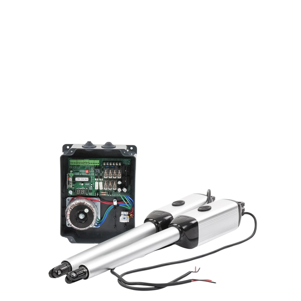 Arm kit for automating 2-leaf swing vehicle gates / 3 meters / 300 kg / Residential use only / Compatible with power backup