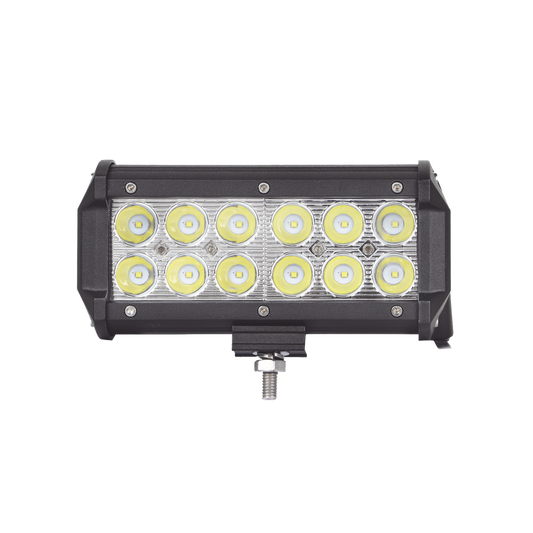 Barra de Luz de trabajo Ultra brillante, IP67, 6.5 pulgadas, 12 LED, 1500 Lúmenes,  18 watts, 10-30 Vcd