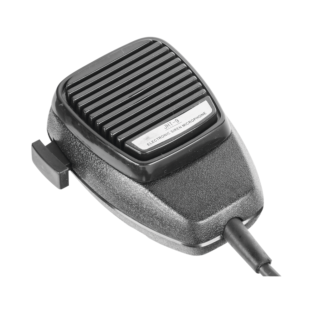 Sirena Vehicular de 200W de Potencia, Con Switch Giratorio de 6 posiciones, Micrófono de Uso Rudo e Interconexión a Radio