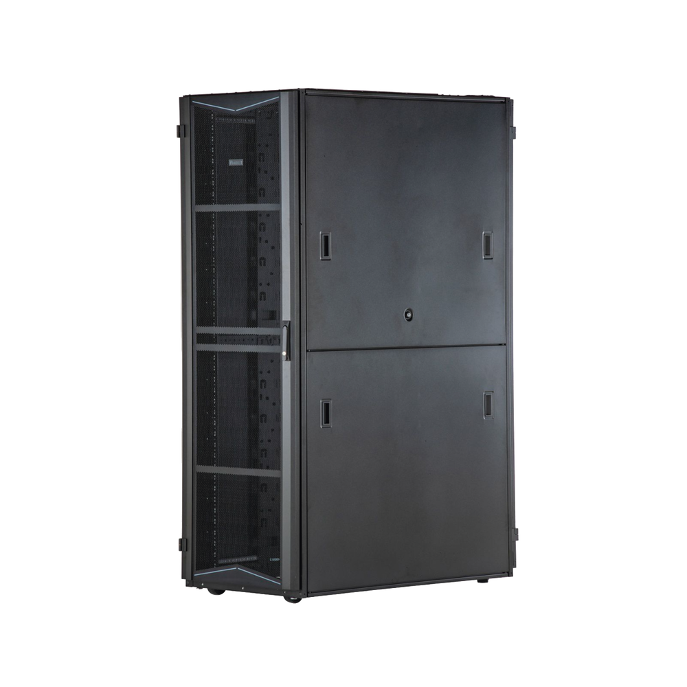 Gabinete FlexFusion para Centros de Datos, 45 UR, 800 mm de Ancho, 1200 mm de Profundidad, Fabricado en Acero, Color Negro