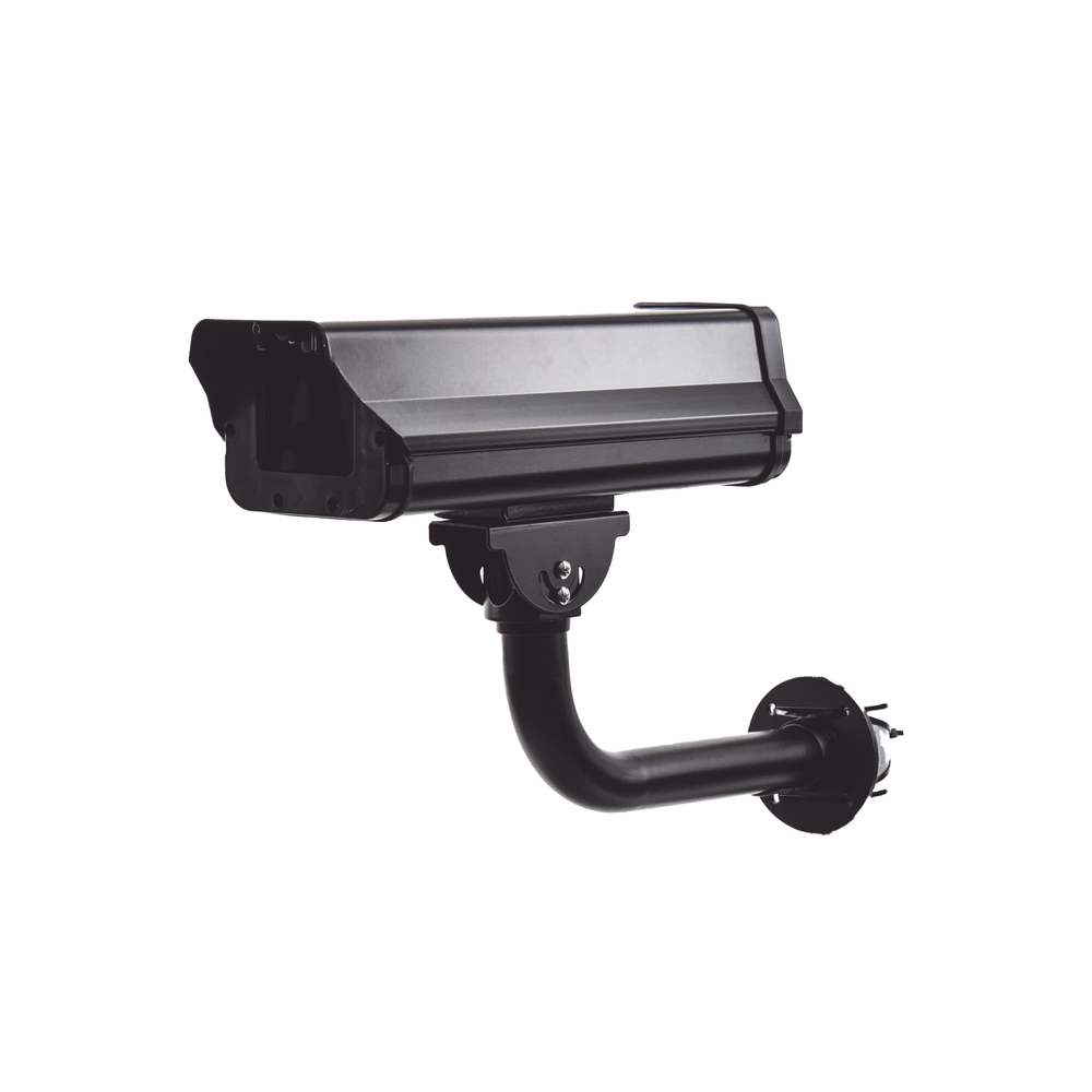 Gabinete Antivandálico IP66 con Brazo de Acero Color Negro
