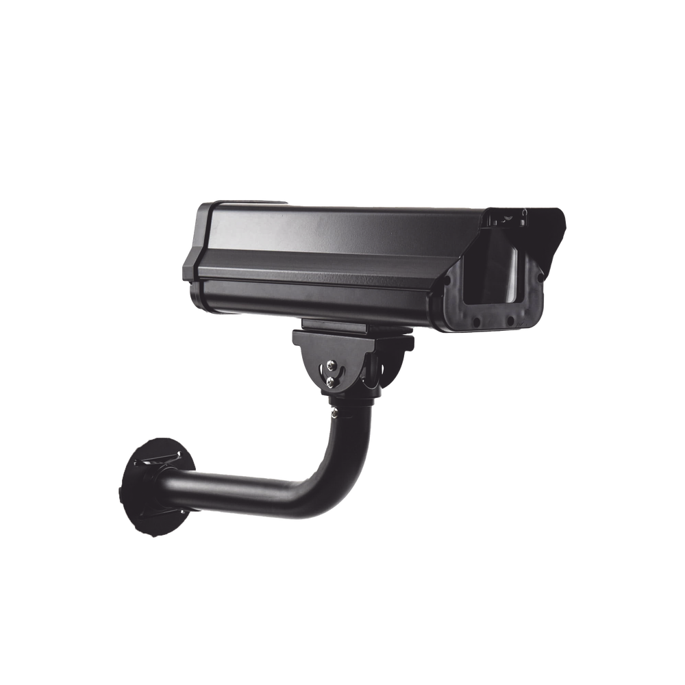 Gabinete Antivandálico IP66 con Brazo de Acero Color Negro