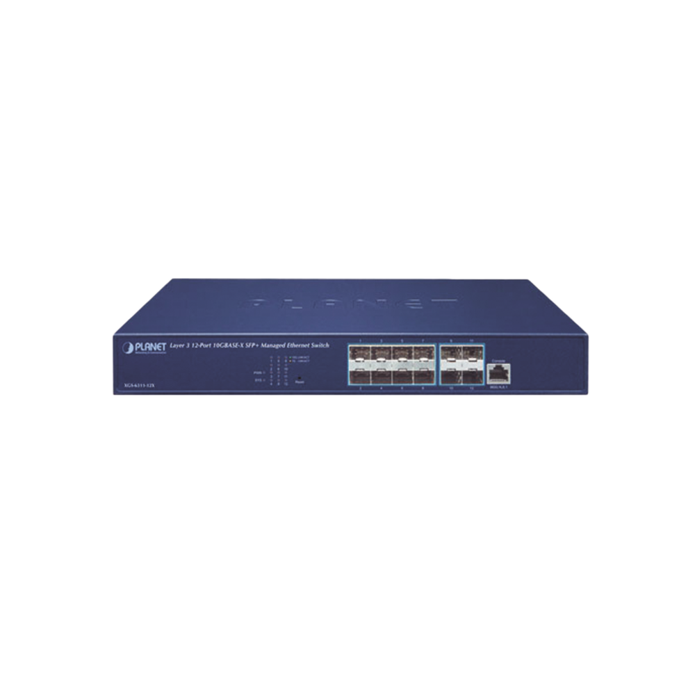 Switch Administrable Capa 3, 12 puertos SFP+ 10G BASE-X, 1 Puerto de Consola  RJ45.