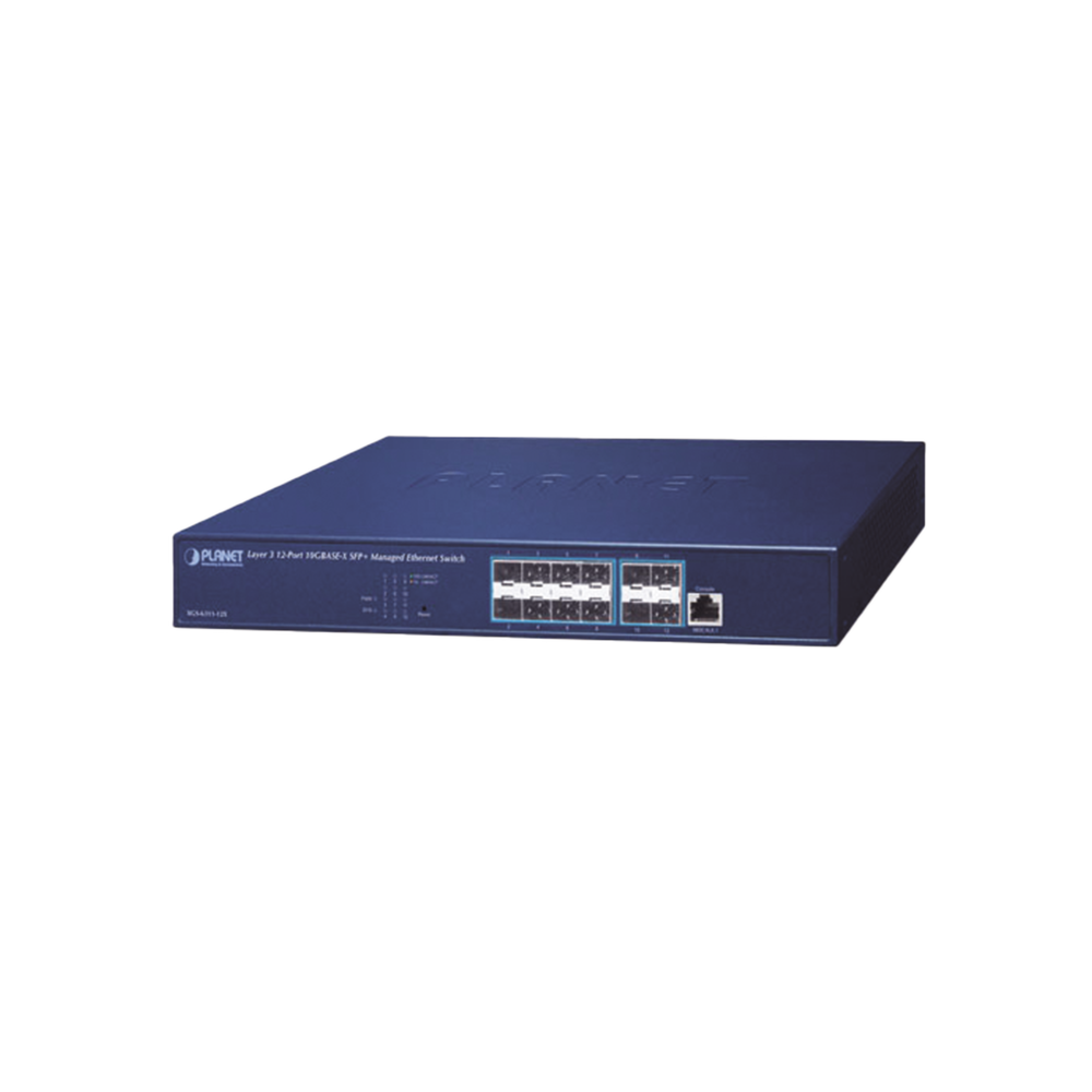 Switch Administrable Capa 3, 12 puertos SFP+ 10G BASE-X, 1 Puerto de Consola  RJ45.