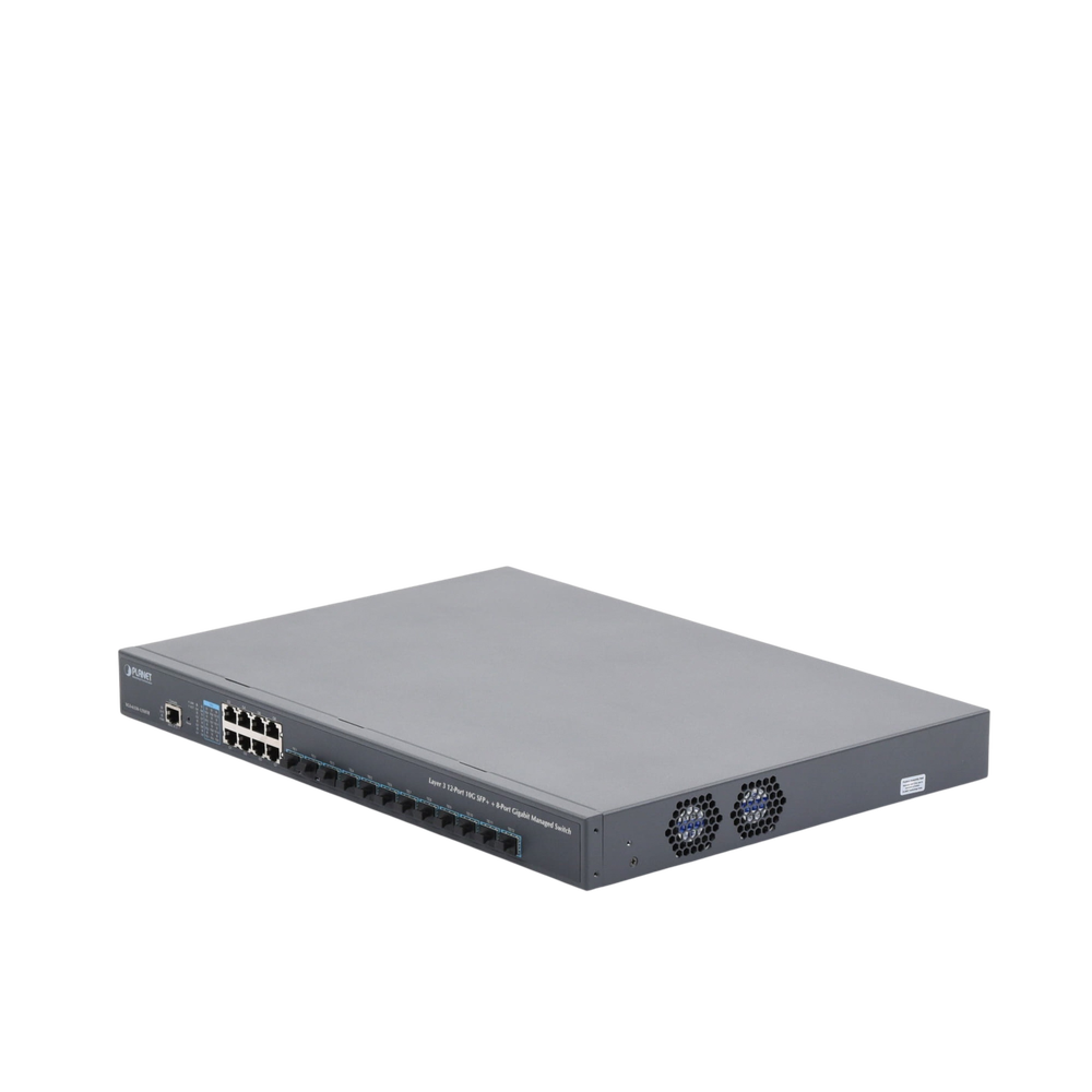 Switch Administrable Layer 3 12-Puertos 10G SFP+, 8-Puertos 10/100/1000T C/Fuente Redundante AC