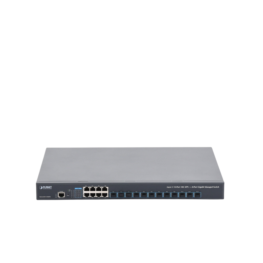 Switch Administrable Layer 3 12-Puertos 10G SFP+, 8-Puertos 10/100/1000T C/Fuente Redundante AC