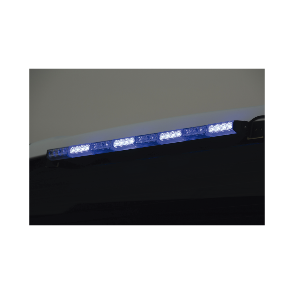 8-module red/blue warning light bar