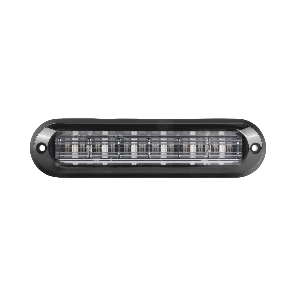 Luz Auxiliar Ultra Brillante IP67 de 6 LEDs, Color Azul, con mica transparente y bisel negro