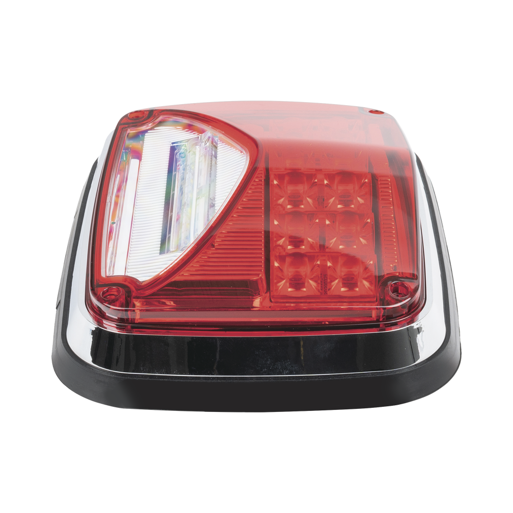 Luz de advertencia de 8 X 6", Color Rojo, Con Luz de Trabajo Clara, Ideal para Ambulancias
