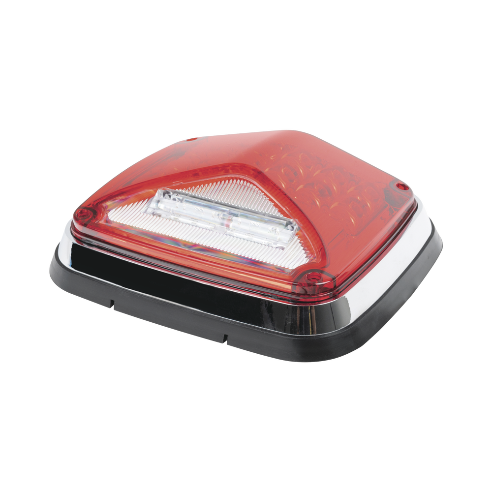 Luz de advertencia de 8 X 6", Color Rojo, Con Luz de Trabajo Clara, Ideal para Ambulancias