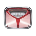 Luz de advertencia de 8 X 6", Color Rojo, Con Luz de Trabajo Clara, Ideal para Ambulancias