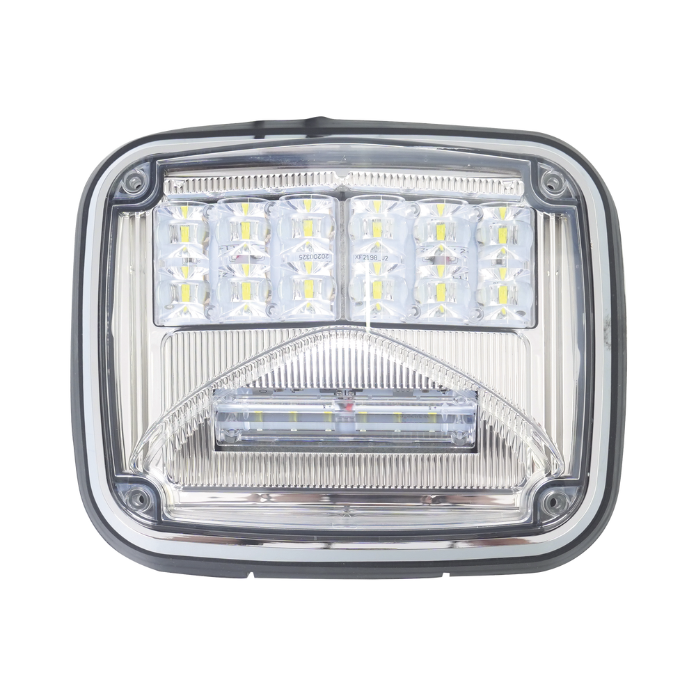 Luz de advertencia de 8 X 6", Color Claro, Con Luz de Trabajo Clara, Ideal para Ambulancias