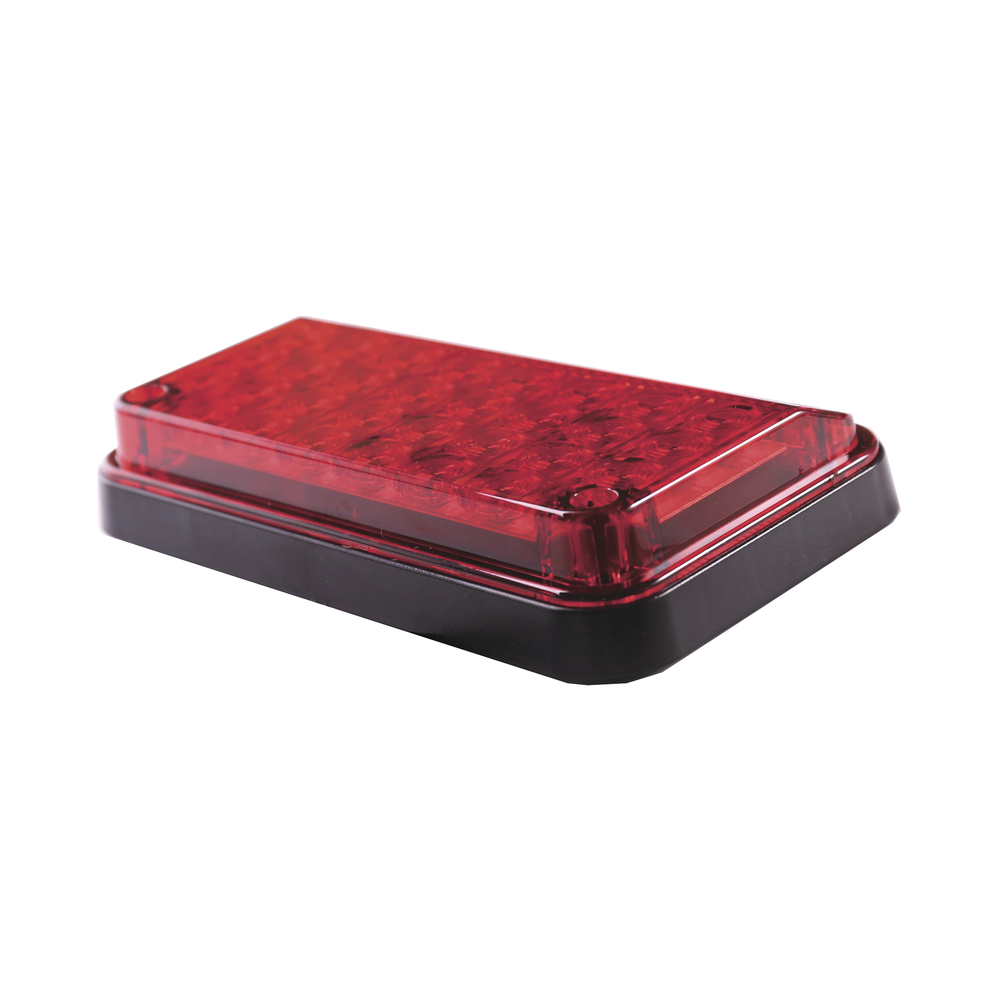 7x4" Red Warning Light with Work Light, Ideal for Ambulances