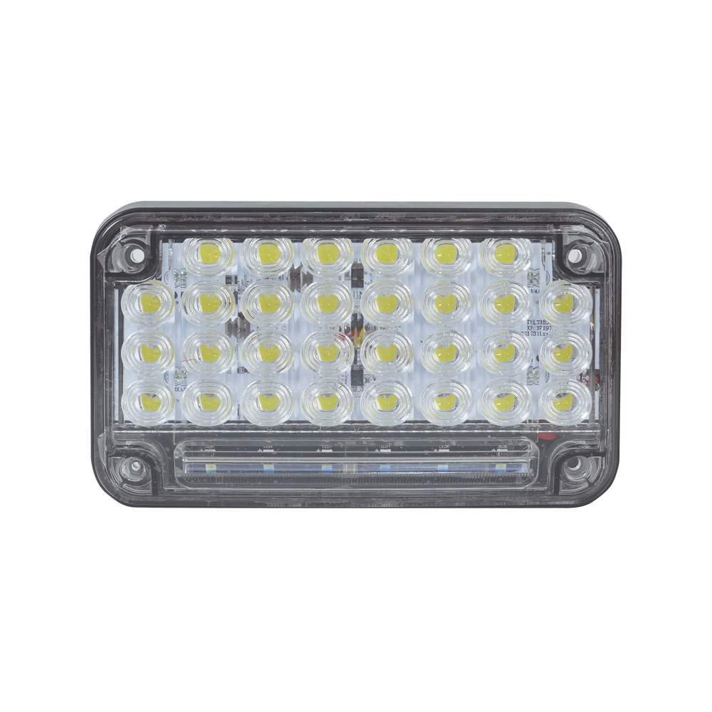 7x4" Warning Light, Clear Color, With Work Light, Ideal for Ambulances