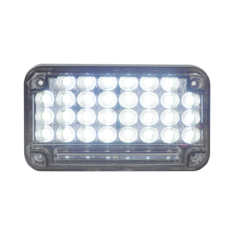 7x4" Warning Light, Clear Color, With Work Light, Ideal for Ambulances