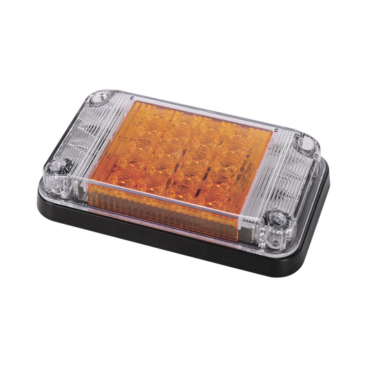  Luz de Advertencia de 7X4", Color Ámbar, Con Luces de Trabajo, Ideal para Ambulancias