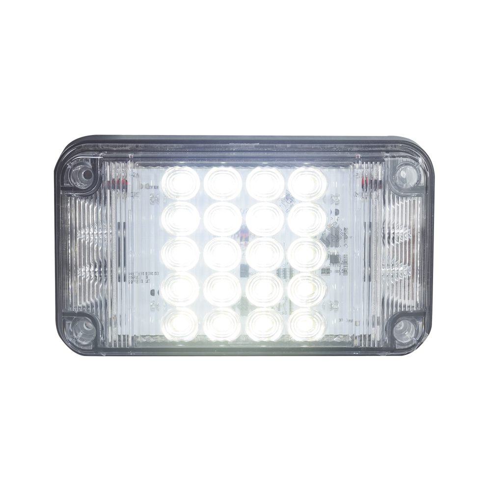 7x4" Warning Light, Clear Color, With Working Lights, Ideal for Ambulances