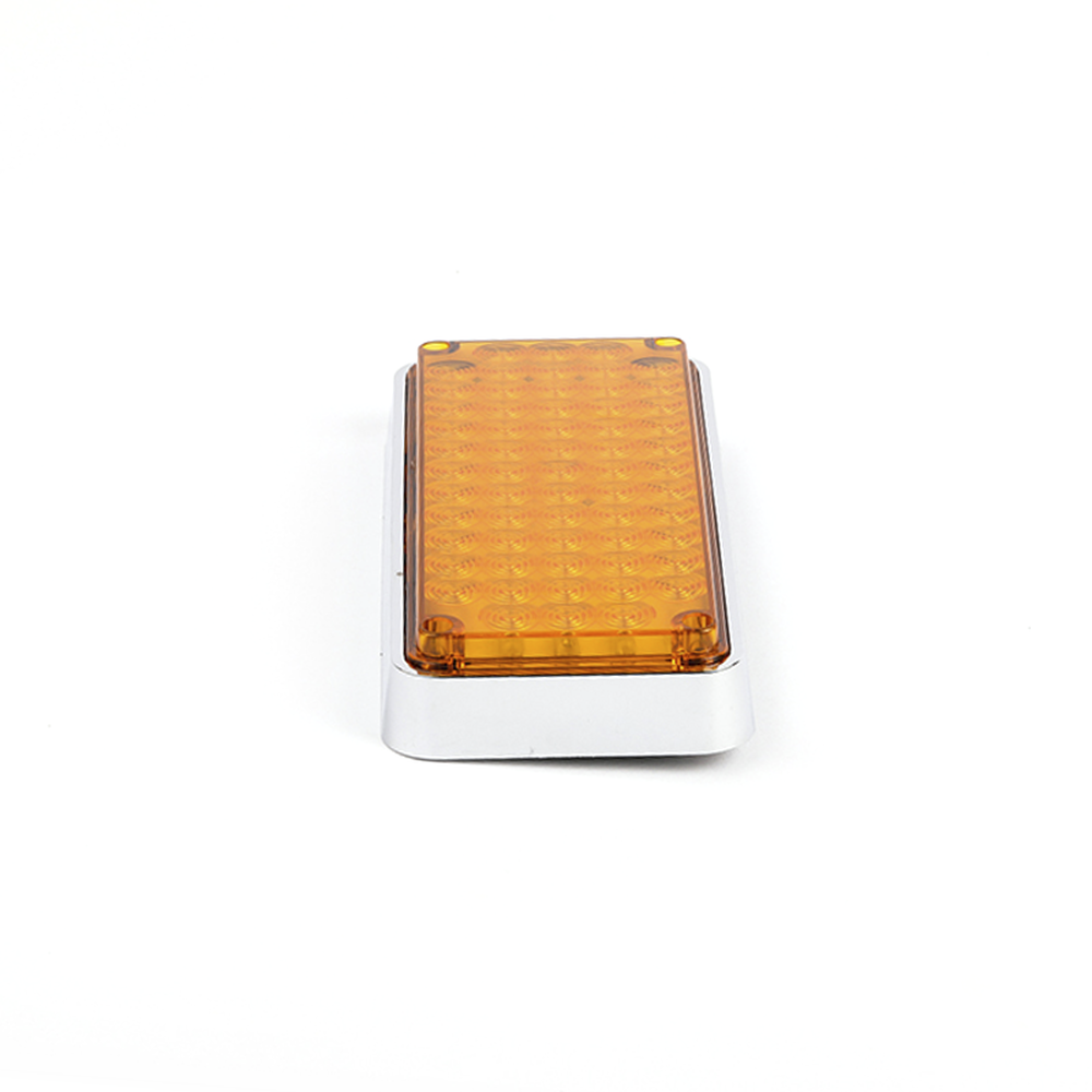 Luz de Advertencia de 7X3", Color Ámbar, Ideal para Ambulancias