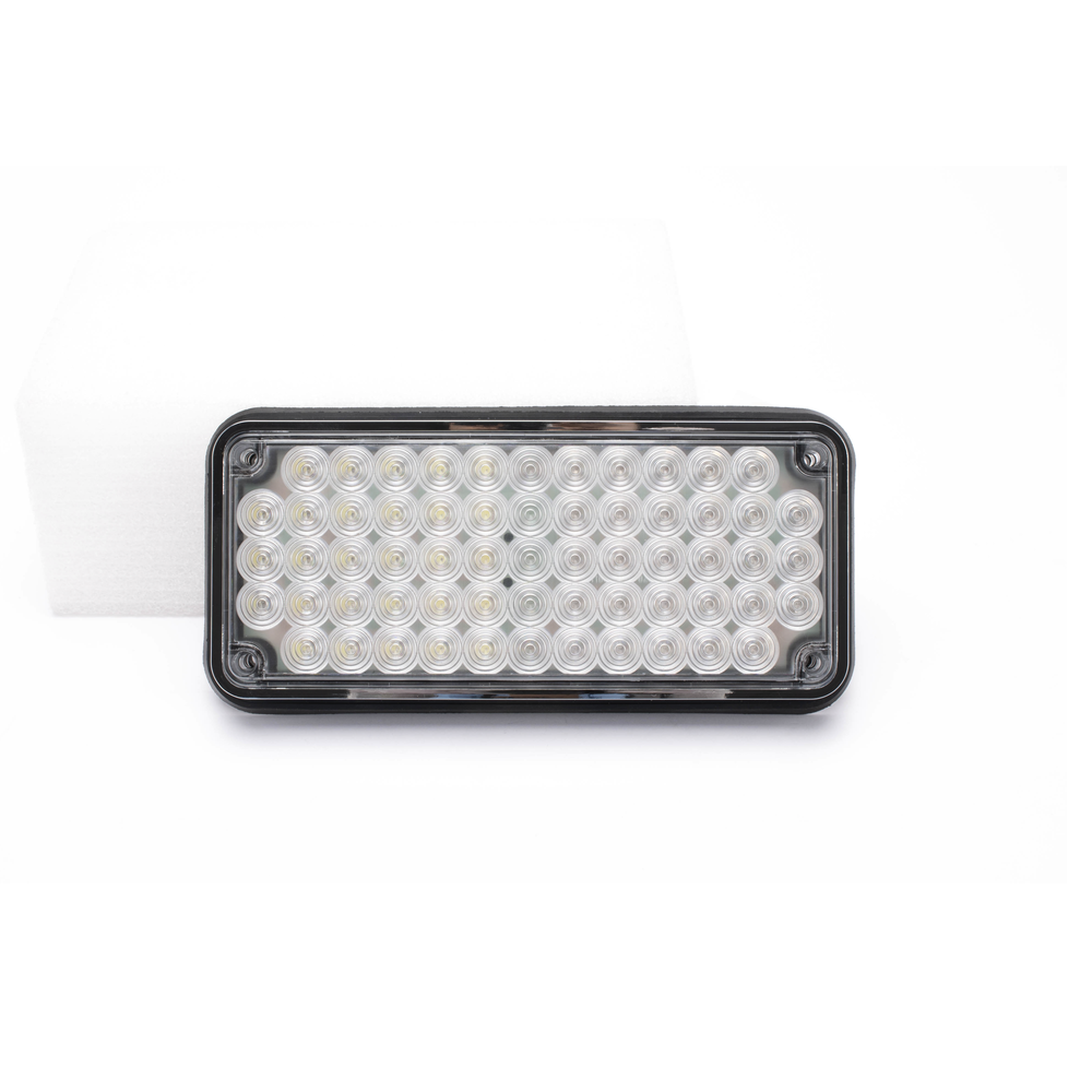 7x3" Warning Light, Bi-Color Red/Clear, Ideal for Ambulances