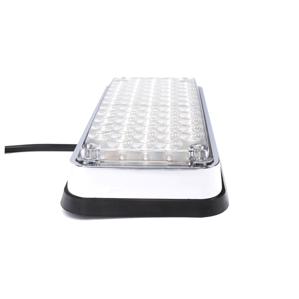 7x3" Warning Light, Bi-Color Red/Clear, Ideal for Ambulances
