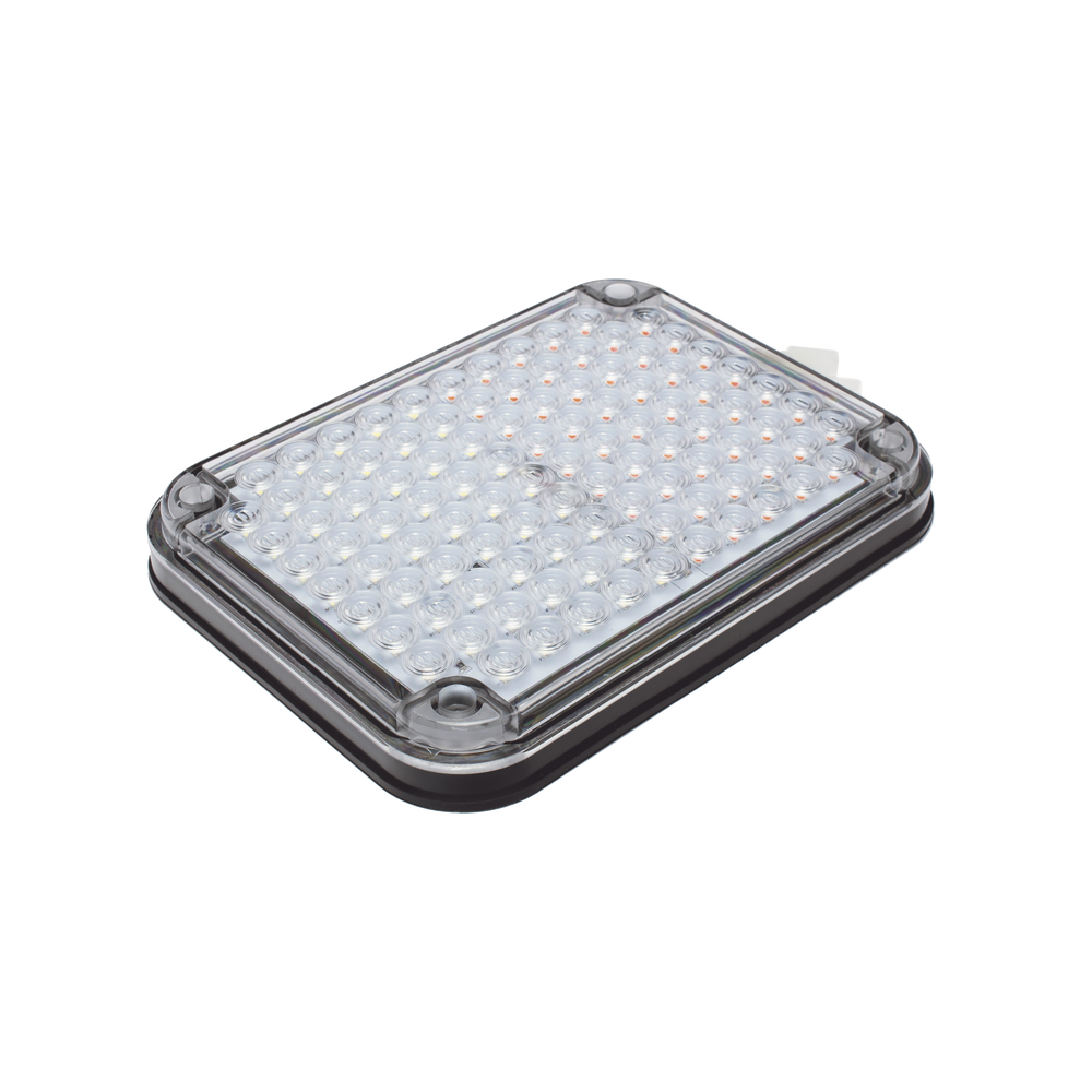 9x7" Warning Light, Bi-Color Red/Clear, Ideal for Ambulances