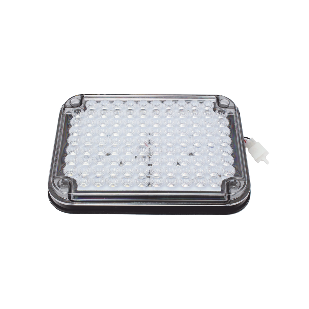 Luz de Advertencia de 9X7", Bicolor Rojo/Claro, Ideal para Ambulancias