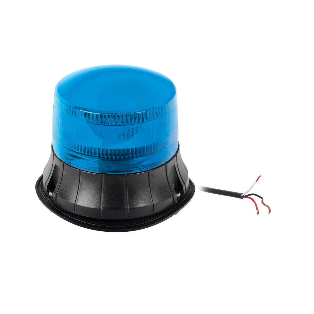Burbuja LED giratoria color azul, 9 LEDs, montaje permanente