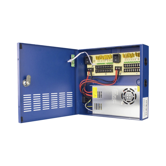 Fuente de Poder Profesional HEAVY DUTY @ 30 Amperes / 18 canales / Hasta 1.7 Amperes por Salida / Protección Contra Sobrecargas / Filtro de Ruido por Canal / Aprobaciones: IEC/EN/UL/CSA, 60950 GB4943. 
