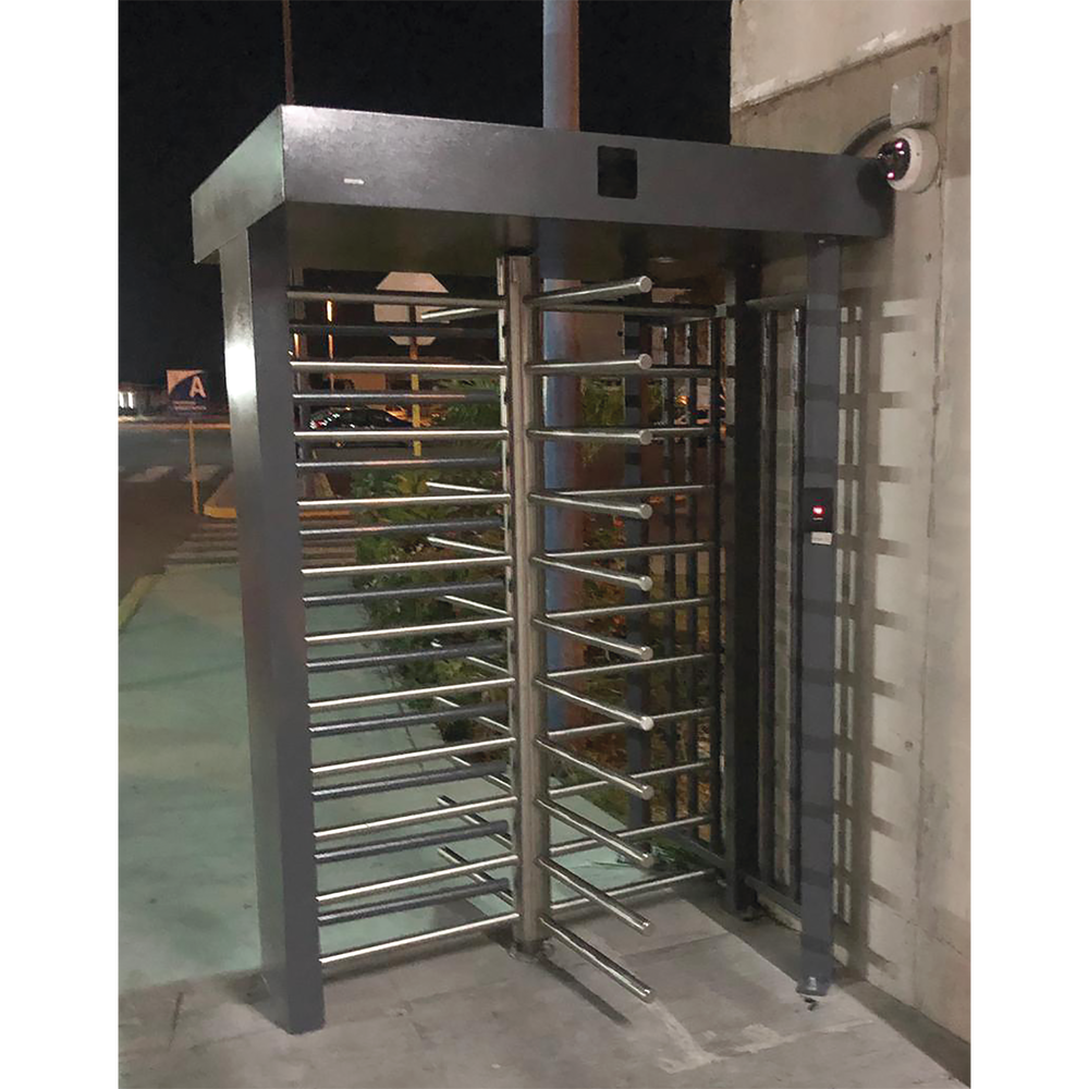 Single Turnstile / Full Body / Indoor/Outdoor / 100% Steel with Gray Paint / Stainless Steel Center Shaft / Luxury Finish / High Traffic