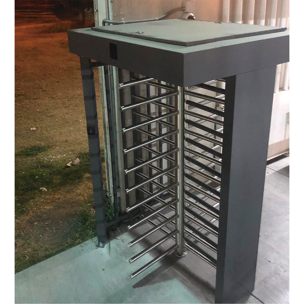 Single Turnstile / Full Body / Indoor/Outdoor / 100% Steel with Gray Paint / Stainless Steel Center Shaft / Luxury Finish / High Traffic