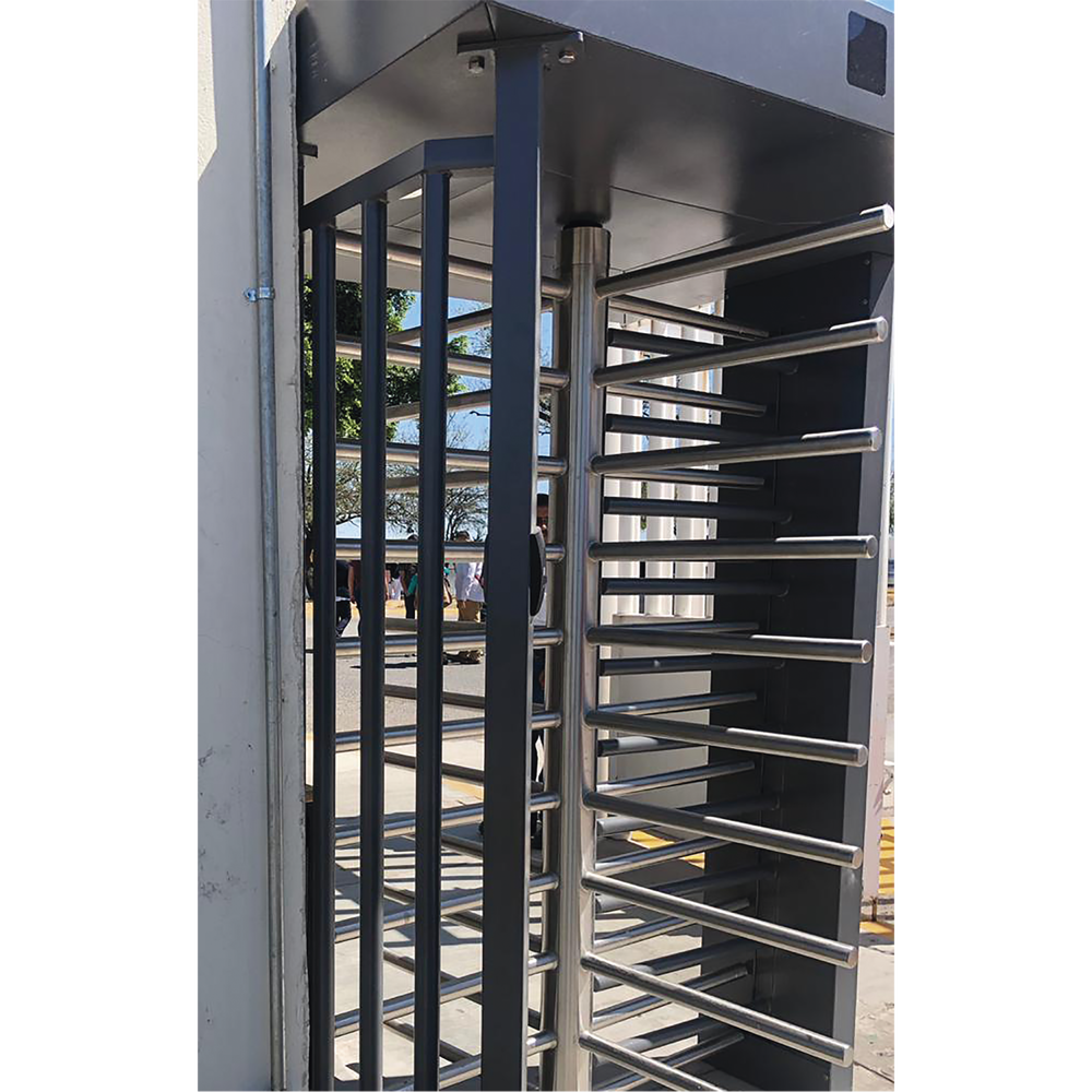 Single Turnstile / Full Body / Indoor/Outdoor / 100% Steel with Gray Paint / Stainless Steel Center Shaft / Luxury Finish / High Traffic