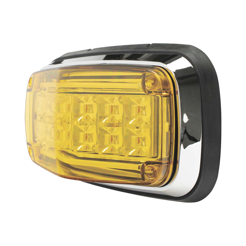 Luz de advertencia 8 X 4", Color Ámbar, IP67, SAE,  Ideal para Ambulancias