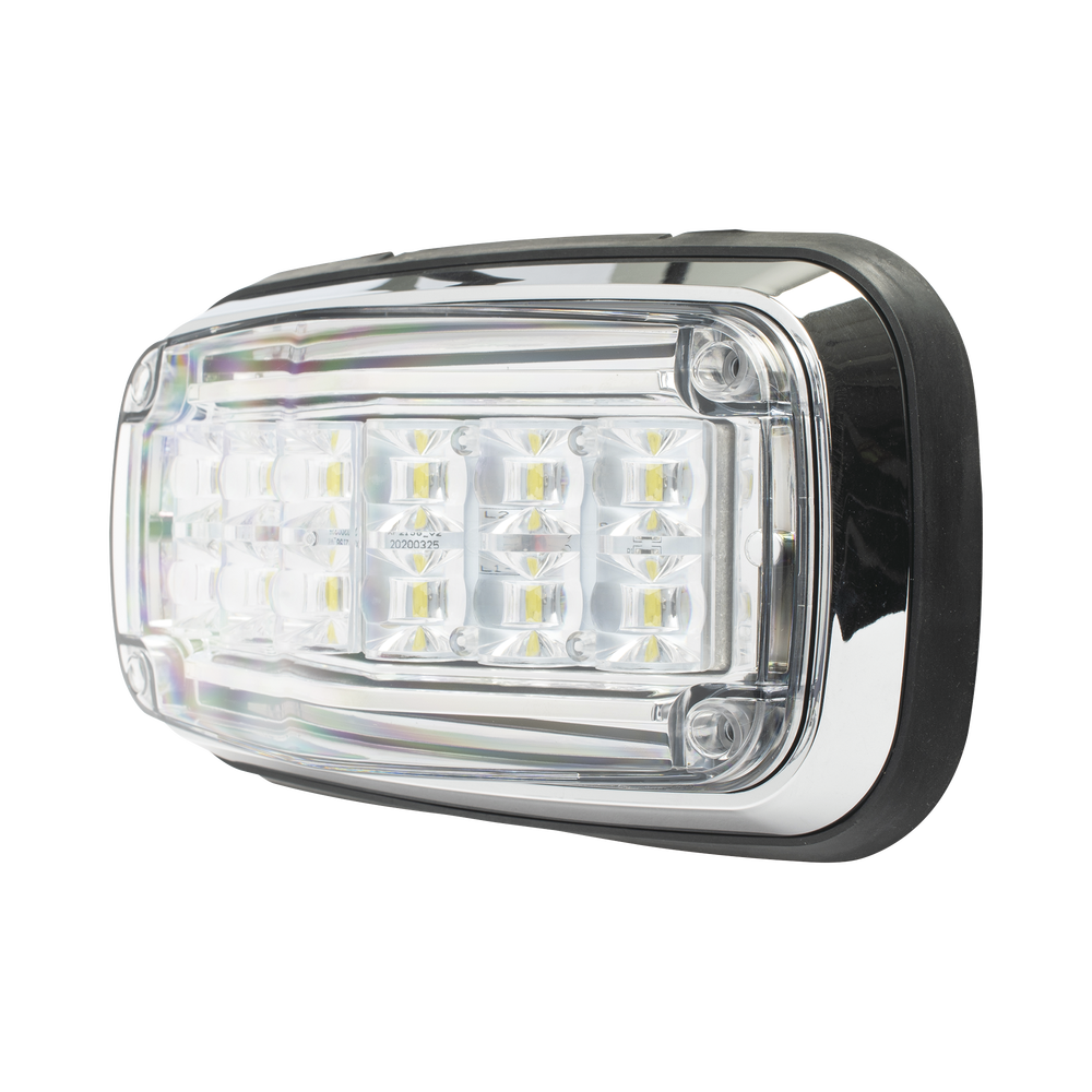 Warning Light 8 X 4", Clear Color, IP67, SAE, Ideal for Ambulances