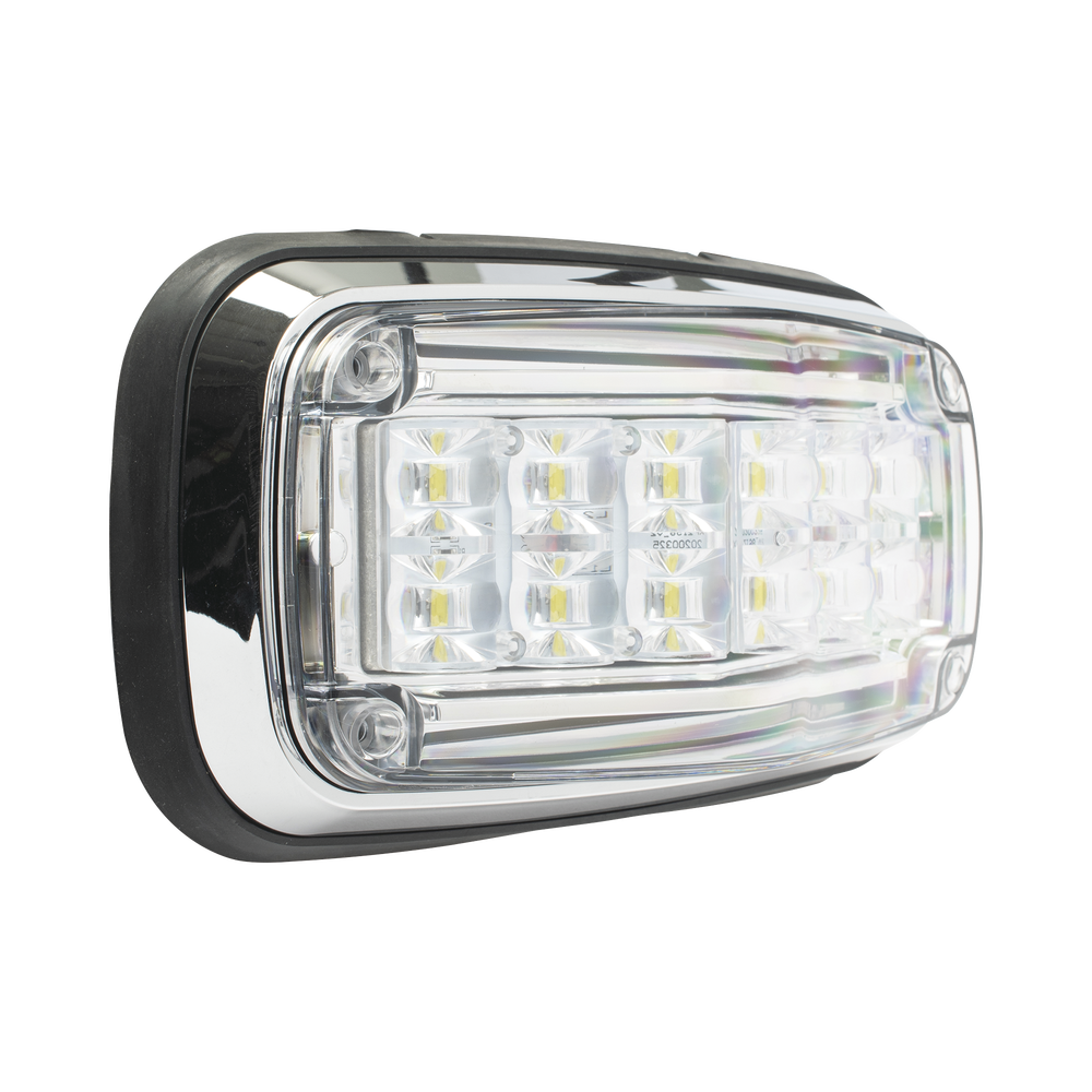Warning Light 8 X 4", Clear Color, IP67, SAE, Ideal for Ambulances