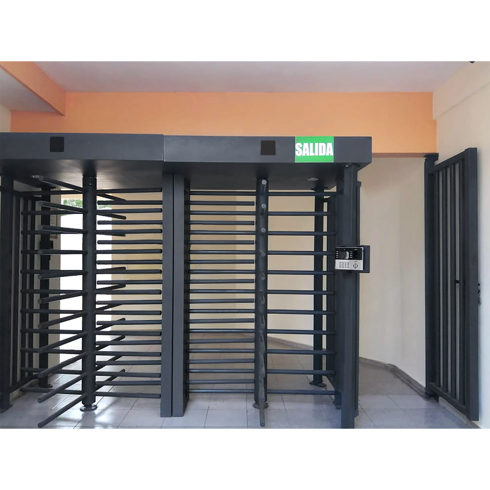 Double Turnstile / Full Body / Indoor/Outdoor / 100% Steel with Gray Paint / Gray Painted Center Shaft / Luxury Finish / High Traffic