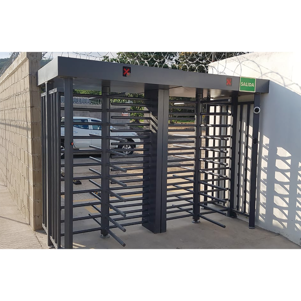 Double Turnstile / Full Body / Indoor/Outdoor / 100% Steel with Gray Paint / Gray Painted Center Shaft / Luxury Finish / High Traffic