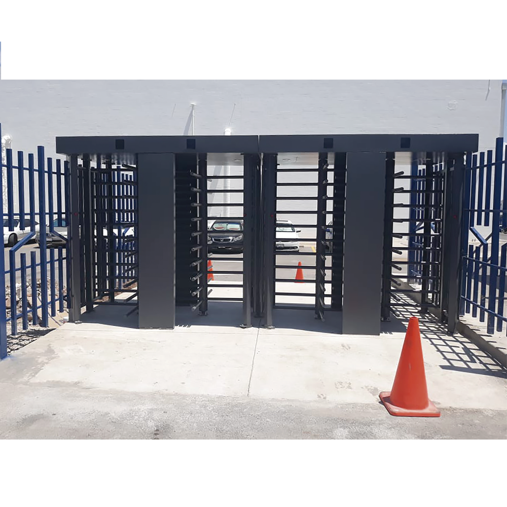 Double Turnstile / Full Body / Indoor/Outdoor / 100% Steel with Gray Paint / Gray Painted Center Shaft / Luxury Finish / High Traffic