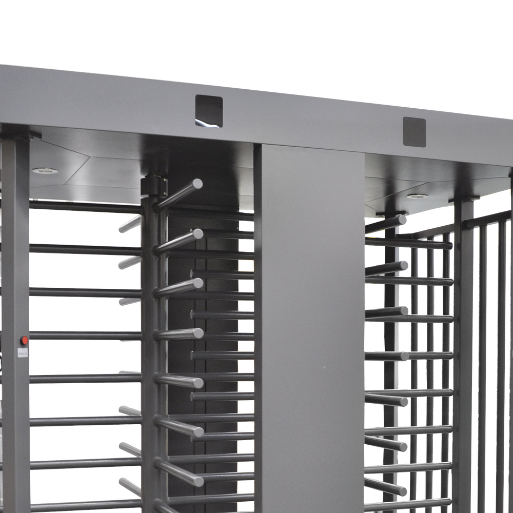 Double Turnstile / Full Body / Indoor/Outdoor / 100% Steel with Gray Paint / Gray Painted Center Shaft / Luxury Finish / High Traffic