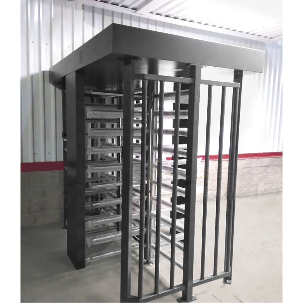 Double Turnstile / Full Body / Indoor/Outdoor / 100% Steel with Gray Paint / Stainless Steel Center Shaft / Luxury Finish / High Traffic