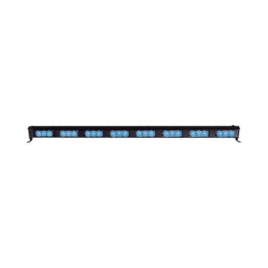 Barra de luces LED directora de tráfico 29.6" color azul 