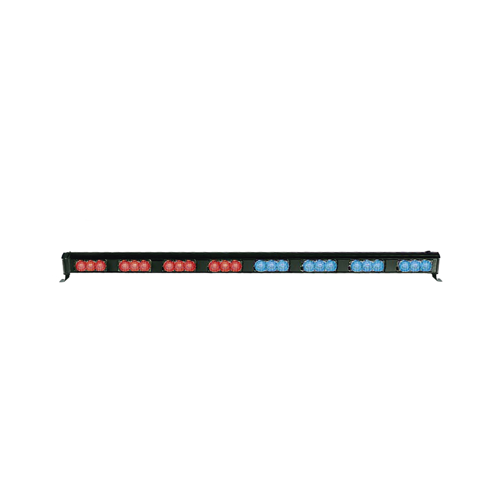 Barra de luces LED directora de tráfico 29.6" color rojo azul